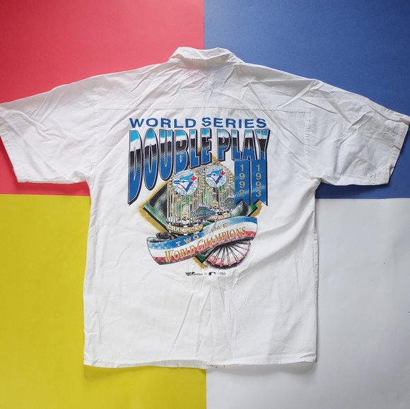 RARE Vintage 1993 MLB Toronto Blue Jays Button-Up